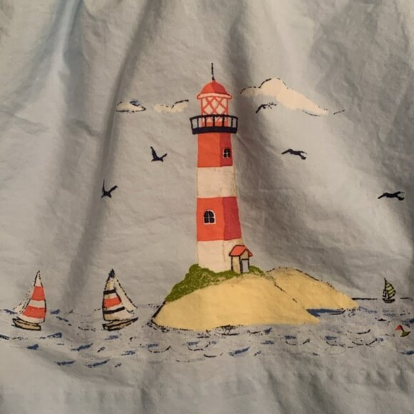 Janie & Jack Baby Blue Lighthouse/Sailboat Dress w/ Bloomers. Size 12 - 18 - Picture 2 of 12